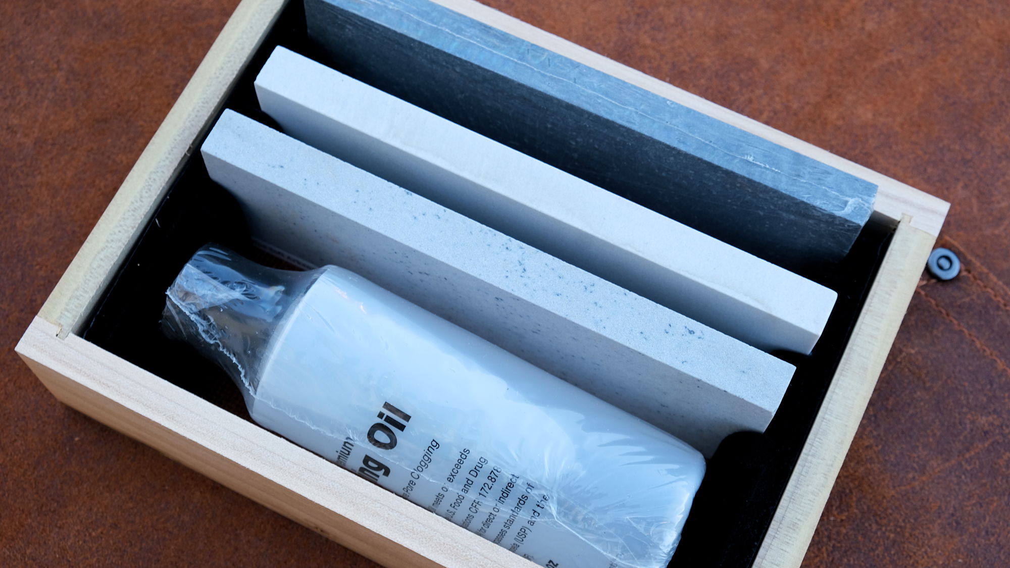 Original laguiole - Deluxe Honing Kit, Schleifstein mit Öl zu verwenden, Made in USA