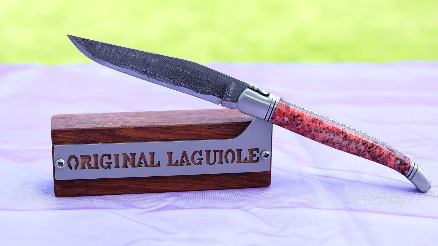 Original laguiole - Justine de Merges Collection: edler Messerständer für 1 Messer, Palisander aus Honduras
