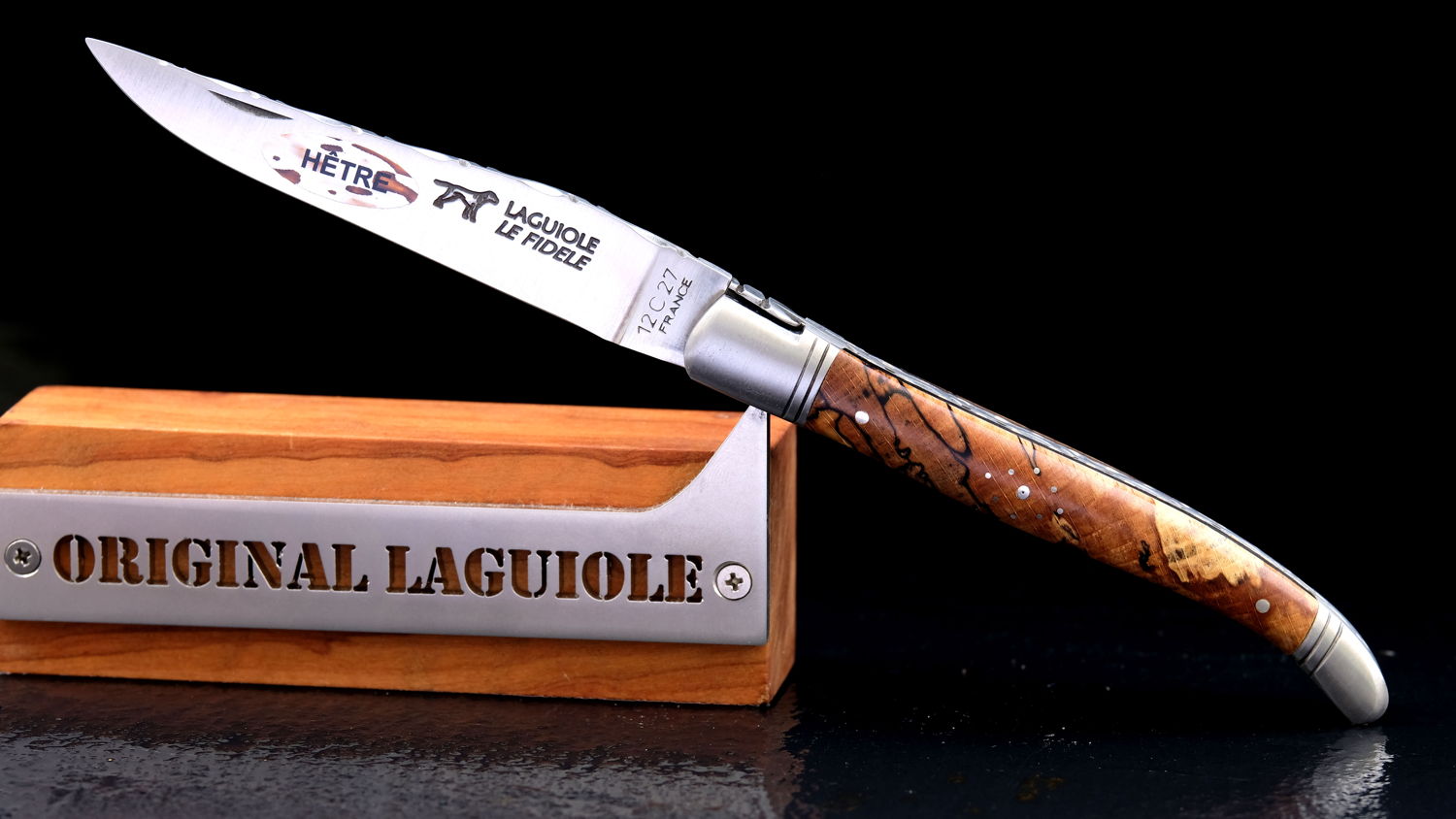 Original laguiole - Taschenmesser Laguiole Le Fidèle CISELE stabilisierte Buche