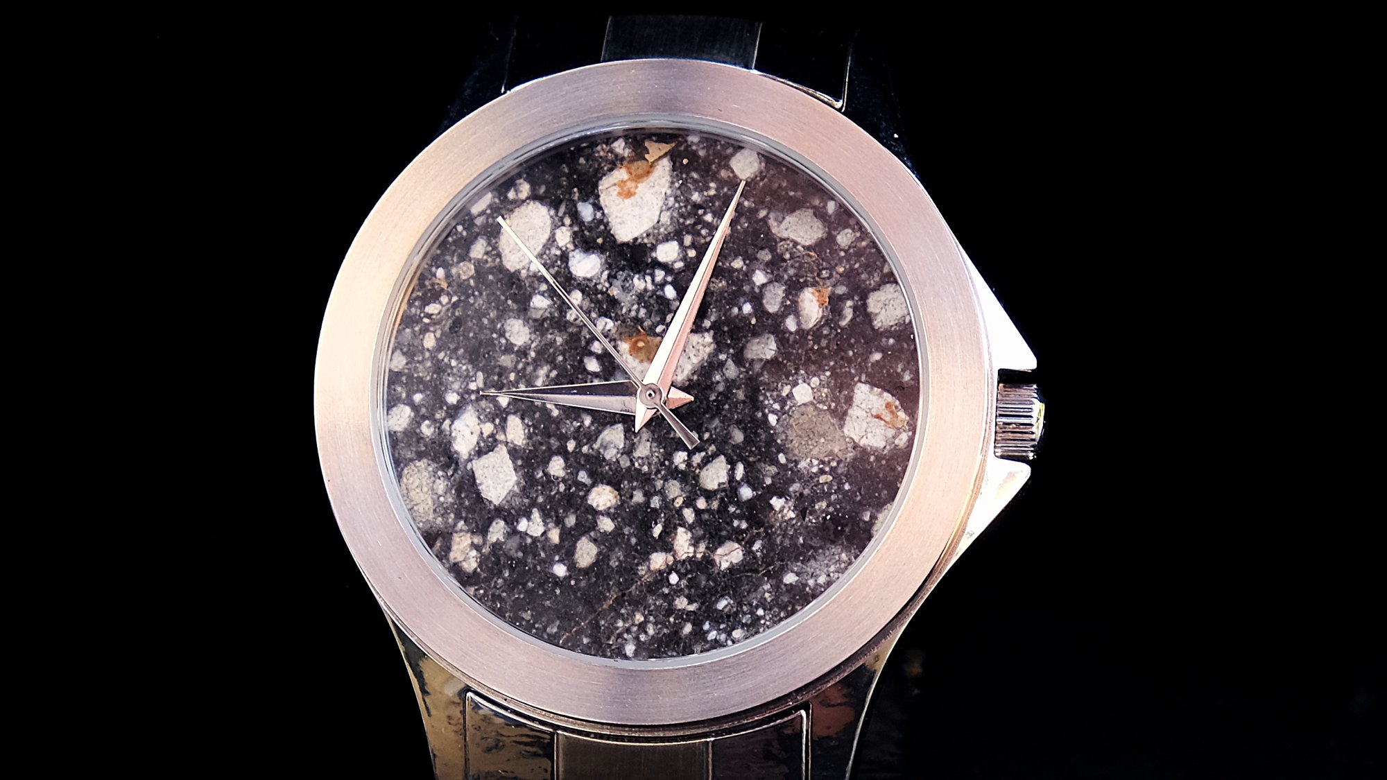 Original laguiole - Space Watch 02, Luxus Armbanduhr mit Mond-Meteoriten als Zifferblatt