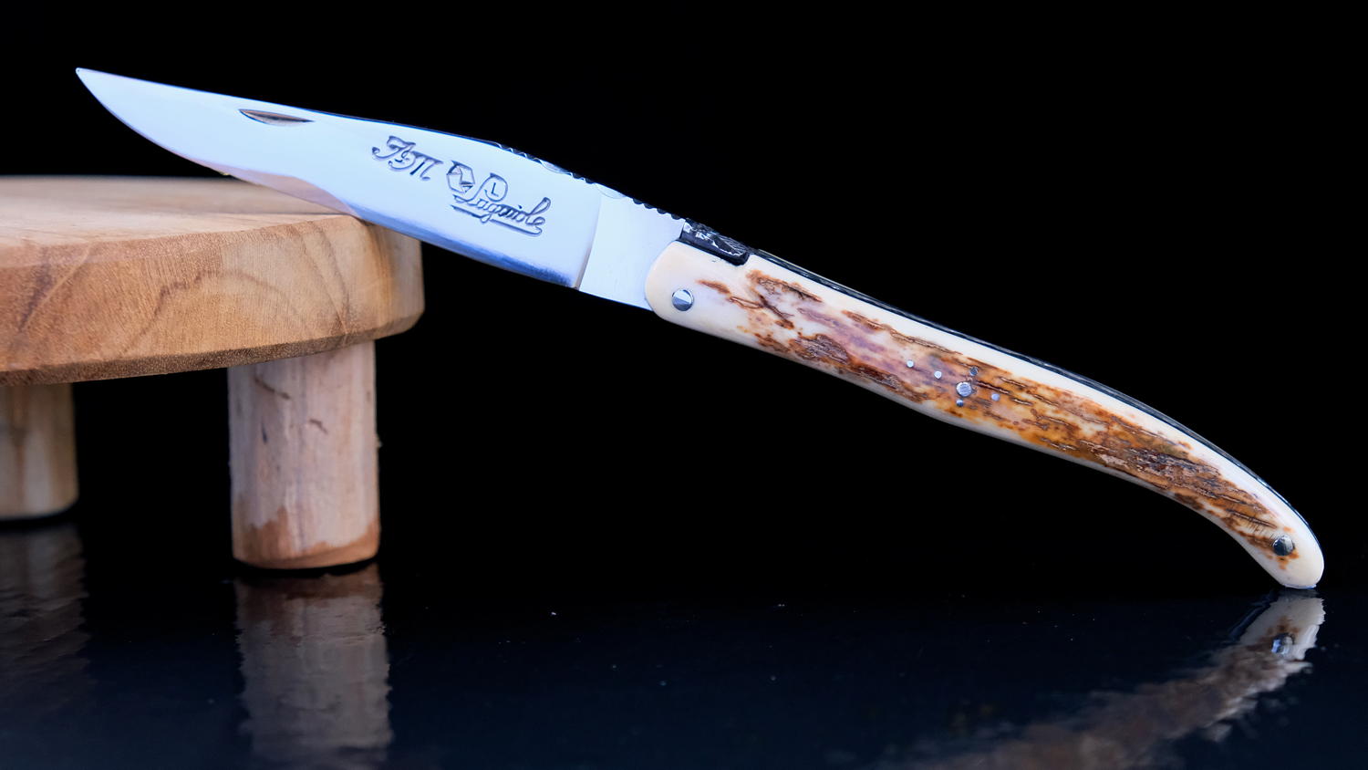 Original laguiole - Taschenmesser Laguiole du Barry, Lady-Messer, 11 cm, brillant, guillochierte Biene, Mammut