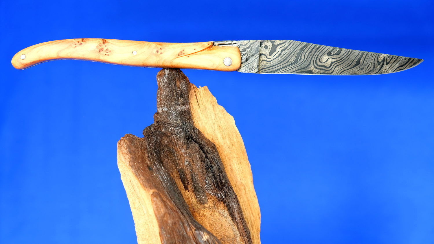 Laguiole Taschenmesser mit Damastklinge