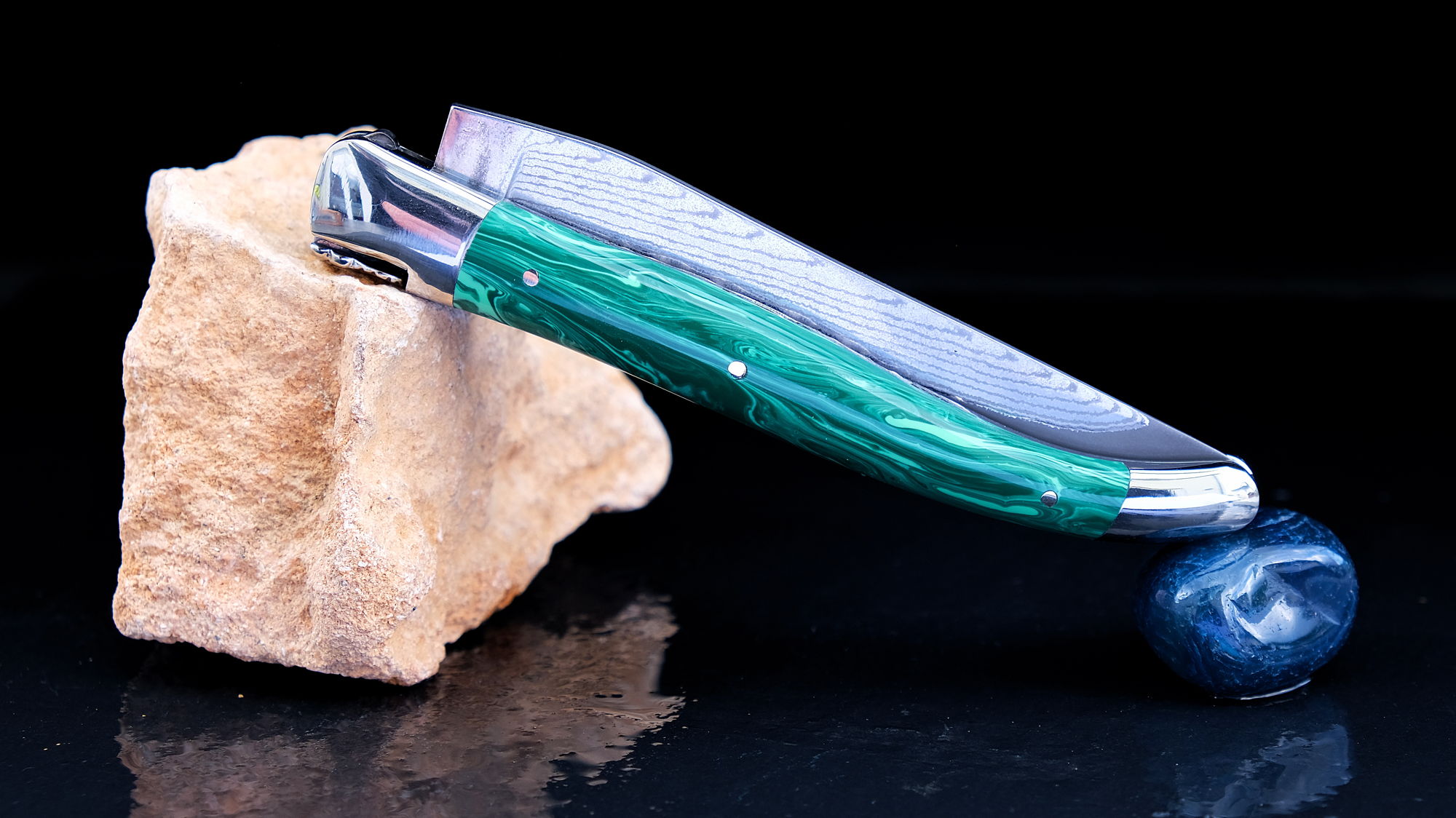 Malachit Laguiole Messer