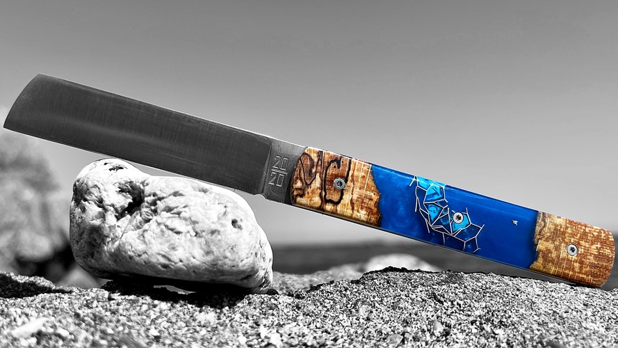 Original laguiole - Taschenmesser Le Fidele, Edition 20/20 COLORS OF LIFE 02, brosse