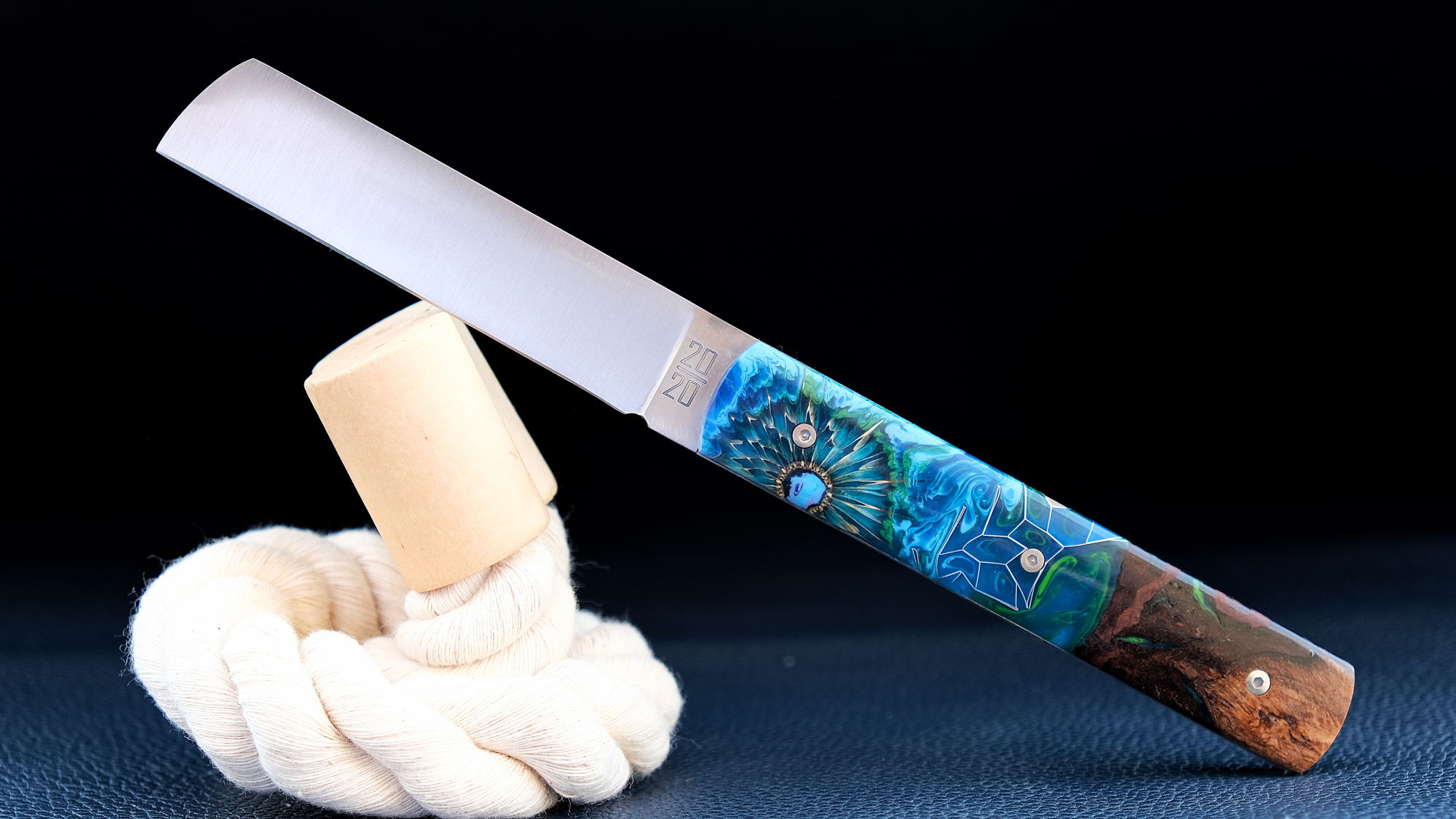 Original laguiole - Taschenmesser Le Fidele, Edition 20/20 COLORS OF LIFE 11, brosse
