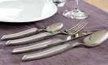 Besteckset 4-teilig, Laguiole Goyon Chazeau, Sable, brosse, Vollmetall Ansicht 1