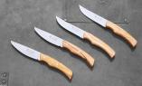 Claude Dozorme Laguiole 4-teilig, Steakmesserset, XXL ONE/TWO, Olive, brosse Ansicht 1