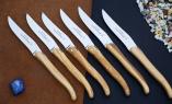 Claude Dozorme Laguiole 6-teilig, Steakmesserset, Olive, brillant Ansicht 1