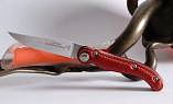 Taschenmesser Claude Dozorme Laguiole Edition "Baroudeur" Leder rot Ansicht 1