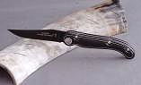 Taschenmesser Claude Dozorme Laguiole Edition "Baroudeur" Leder schwarz Ansicht 1
