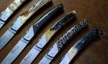EXKLUSIVES Thiers-Steakmesserset Goyon-Chazeau, ART DE LUXE,  DAMASON, 6-teilig, Mammutstosszahn, Volldamast Ansicht 1