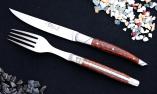 GOYON-CHAZEAU, 2-teilig, Thiers-Steakmesser und Gabel, Edition ART DE LUXE, Amourette, brosse Ansicht 1