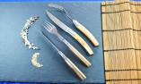 GOYON-CHAZEAU, Thiers-Steakmesserset und Gabeln 4-teilig, Edition ART DE LUXE, Pirou, Wacholder, brosse Ansicht 1