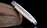Halb-Unikat: Taschenmesser Laguiole David Dauvillaire, Edition BERGAS 02 Büffelknochen, brosse, tripple  Platines Ansicht 1