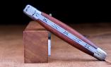 Halb-UNIKAT: Taschenmesser Laguiole David Dauvillaire, Edition Spirit of St. Louis 01, Mahagoni, guillochierte Biene, brosse Ansicht 1