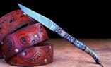 Halb-UNIKAT: Taschenmesser Laguiole David Dauvillaire, Edition Spirit of St. Louis 06, Mammutbackenzahn, Triple Platines, brosse, plein Ansicht 1