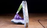 Halb-UNIKAT: Taschenmesser Laguiole David Dauvillaire, Edition KIVET Marmor weiss, tripple Platines, brillant, Plein Ansicht 1