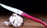 Halb-UNIKAT: Taschenmesser Laguiole David Dauvillaire, Edition KIVET Marmor rot, tripple Platines, brillant, Plein Ansicht 1