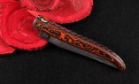 HALBUNIKAT: Laguiole Taschenmesser Mickael Ginisty, Edition JARES 09, Carbonfaser, brosse, guillochierte Biene, plein Ansicht 5
