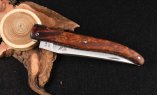 HALBUNIKAT: Laguiole Taschenmesser Mickael Ginisty, Edition JARES 10, Amboina, brosse, guillochierte Biene, plein Ansicht 5