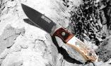 Jagdmesser / Outdoormesser Joker-AGUILA, 10,5 cm, Hirschhorn/Staminaholz Ansicht 1