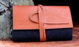 Justine de Merges Collection: Exklusives 2-farbiges Lederetui LYON, für bis zu 2 Taschenmesser