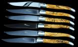 Laguiole du Barry, 6-teilig Steakmesserset, Eschenholz, brillant/matt Ansicht 1