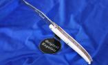 Taschenmesser Laguiole du Barry, Plein, Giraffe weiss/rot, guillochierte Biene, Brosse Ansicht 1