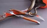 Laguiole en Aubrac 1-teilig, Gabel Brosse, Pflaume Ansicht 1