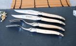 Laguiole en Aubrac 4-teilig, Steakmesser mit Gabeln brillant, Ahorn Ansicht 1