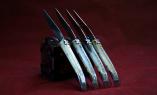 Laguiole en Aubrac 4-teilig Steakmesser Set Aubracien Horn blond Ansicht 1