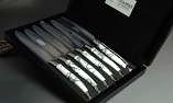 Laguiole en Aubrac 6-teilig, Steakmesser Set brillant, Marsh Mallow white Ansicht 1