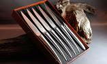 Laguiole en Aubrac 6-teilig, Steakmesser Set Monoblock, Brosse, Edelstahl Ansicht 1