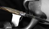Taschenmesser Laguiole en Aubrac, double platines, Hornspitze, Damast, brillant Ansicht 1