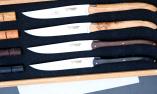 Laguiole en Aubrac Steakmesser 4-teilig, Edition Divers, brosse, mit Messerbänkchen Ansicht 1