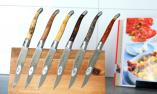 Laguiole en Aubrac, Steakmesser 6-teilig, verschiedene Griffmaterialien, divers, brosse/brillant Ansicht 1