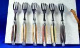 Laguiole Goyon-Chazeau, Edition ART PREMIUM, 6-tlg. Dessergabelset, Edition DIVERS, brosse Ansicht 1