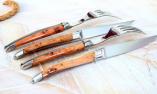 Laguiole Goyon-Chazeau, Edition ART ONE, 4-tlg, Steakmesser+Gabel, Wacholder, brillant Ansicht 1