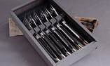 Laguiole Goyon-Chazeau, Edition ART ONE, 6-teilig Gabel-Set Ebenholz Ansicht 1
