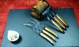 Laguiole Goyon-Chazeau, Edition ART ONE, 6-teilig, Gabelset Olivenholz brillant Ansicht 1