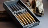 Laguiole Goyon-Chazeau, Edition ART ONE, 6-tlg. Steakmesserset Olivenholz, brillant Ansicht 1