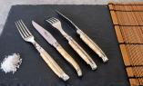 Laguiole Goyon-Chazeau, ART DE LUXE, 4-teilig, Steakmesser und Gabeln, Birke, brillant Ansicht 1
