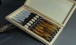 Laguiole Honore Durand, 6-teilig, Steakmesser Set, Serpent / Marmorholz Ansicht 1