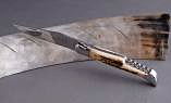 Taschenmesser Laguiole Honore Durand, Edition ARCHEOP 09, guillochierte Biene, brillant , Hirsch-Horn, Korkenzieher Ansicht 1
