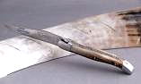 Taschenmesser Laguiole Honore Durand, double platines,14C28, Horn blond Ansicht 1