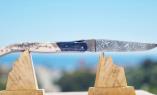 Laguiole-Taschenmesser David Dauvillaire, Erzengel GABRIEL, Saphir, Osmium, tripple Platines, Damast, brosse Ansicht 1