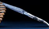 Laguiole-Taschenmesser David Dauvillaire, SCRIMSHAW MAMMUT, tripple Platines, brosse Ansicht 1