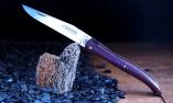 Laguiole-Taschenmesser Fontenille Pataud, Edition NORALIS 04, Bois de Violette, brosse, guillochierte Biene, Plein Ansicht 1