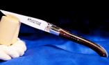 Laguiole-Taschenmesser Fontenille Pataud, Eisenholz, 9 cm, brillant, guillochierte Biene, BackLock Ansicht 1
