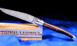 Laguiole-Taschenmesser Fontenille Pataud, Eisenholz, brillant, guillochierte Biene Ansicht 1